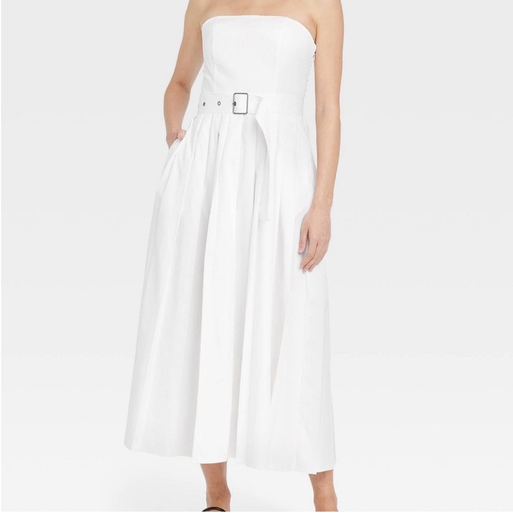 A New Day by Target White Belted Dress